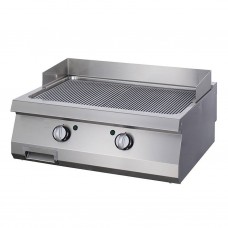 Grill frytop profesional electric dublu cu suprafata mixta cromata neteda si striata Maxima